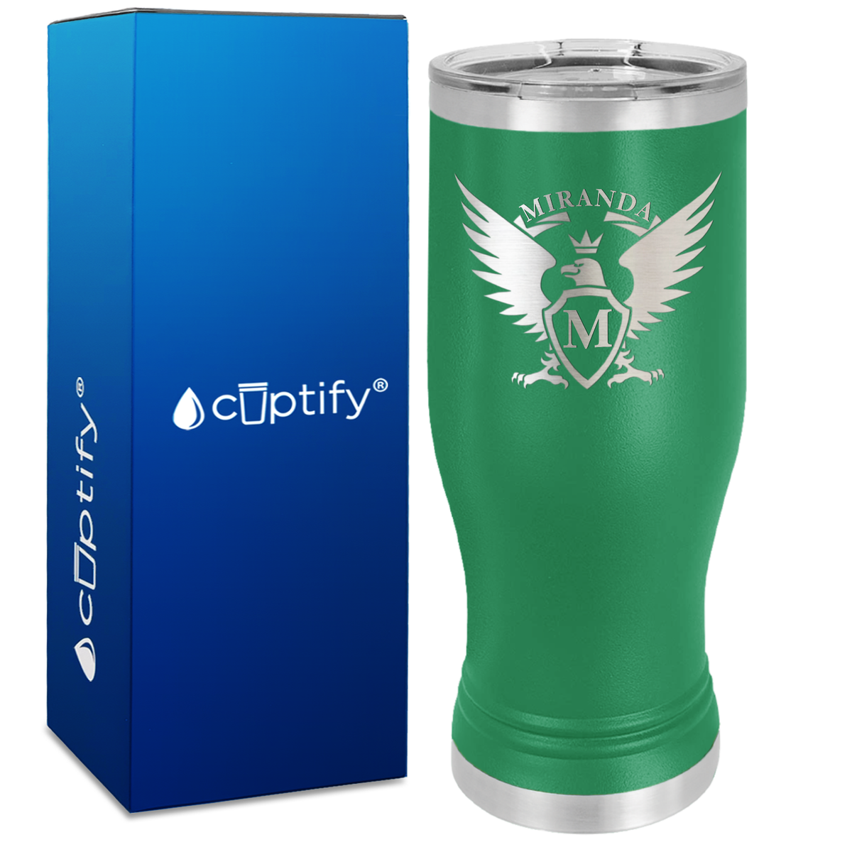 Personalized Eagle Engraved on 20oz Pilsner