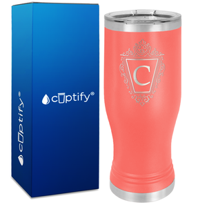 Personalized Classic Crest Engraved on 20oz Pilsner