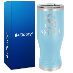 Personalized Monogram Initial and Name Engraved on 20oz Pilsner