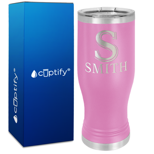 Personalized Monogram Initial and Name Engraved on 20oz Pilsner