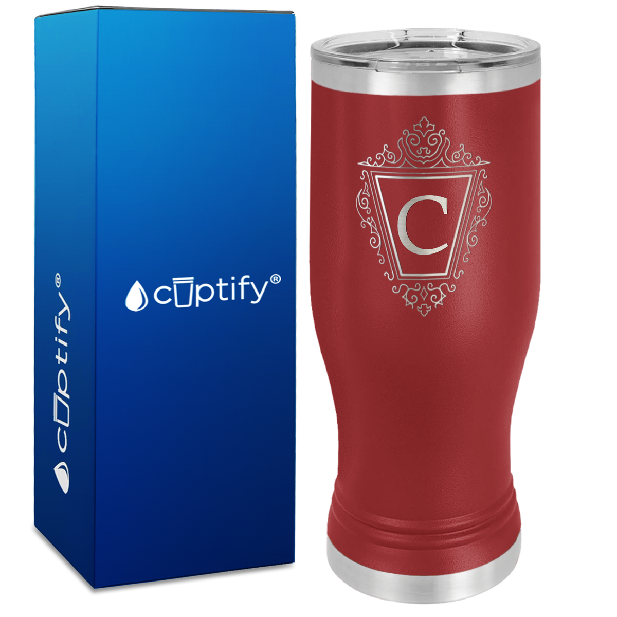 Personalized Classic Crest Engraved on 20oz Pilsner