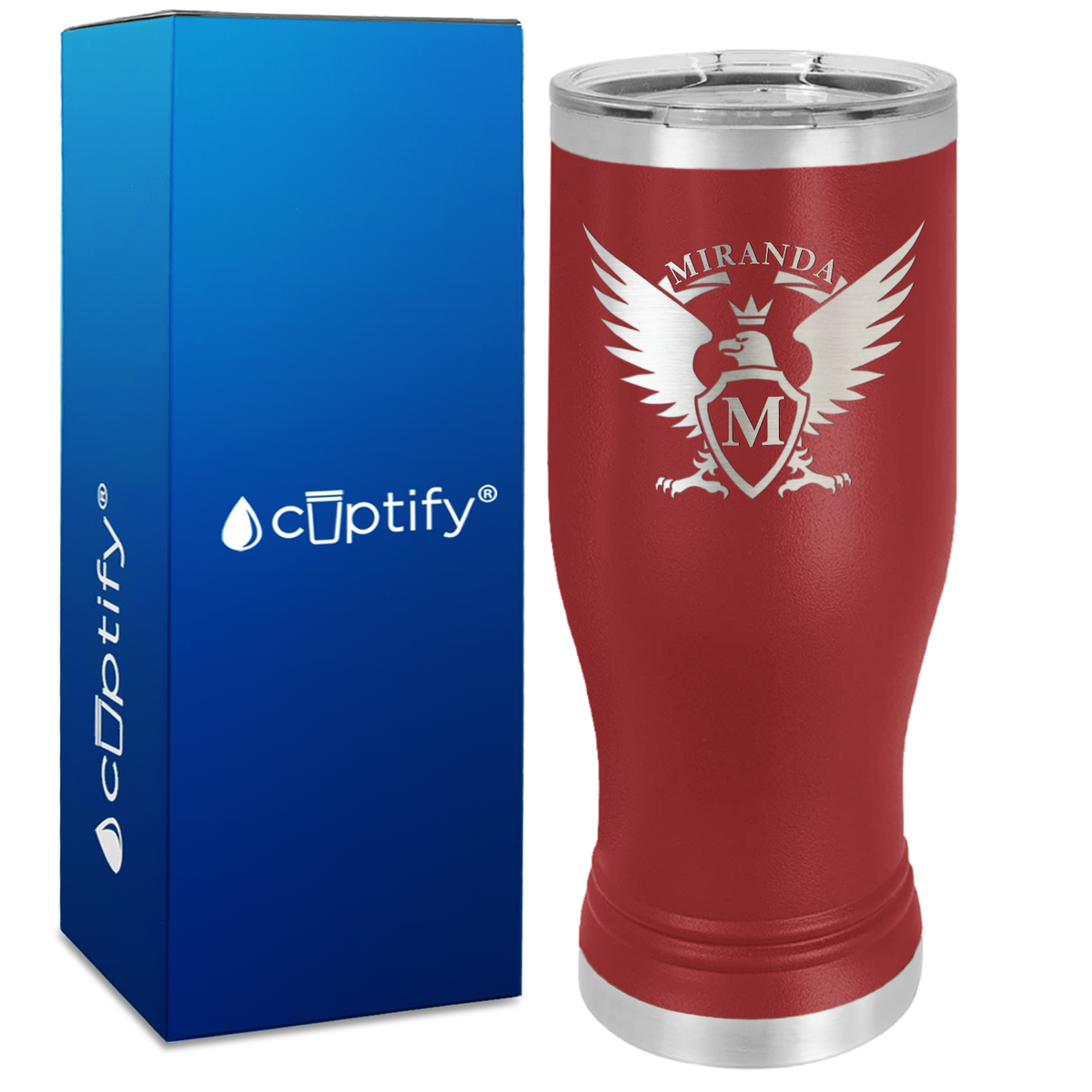 Personalized Eagle Engraved on 20oz Pilsner