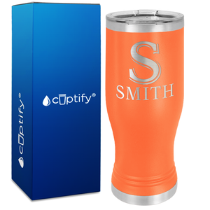 Personalized Monogram Initial and Name Engraved on 20oz Pilsner