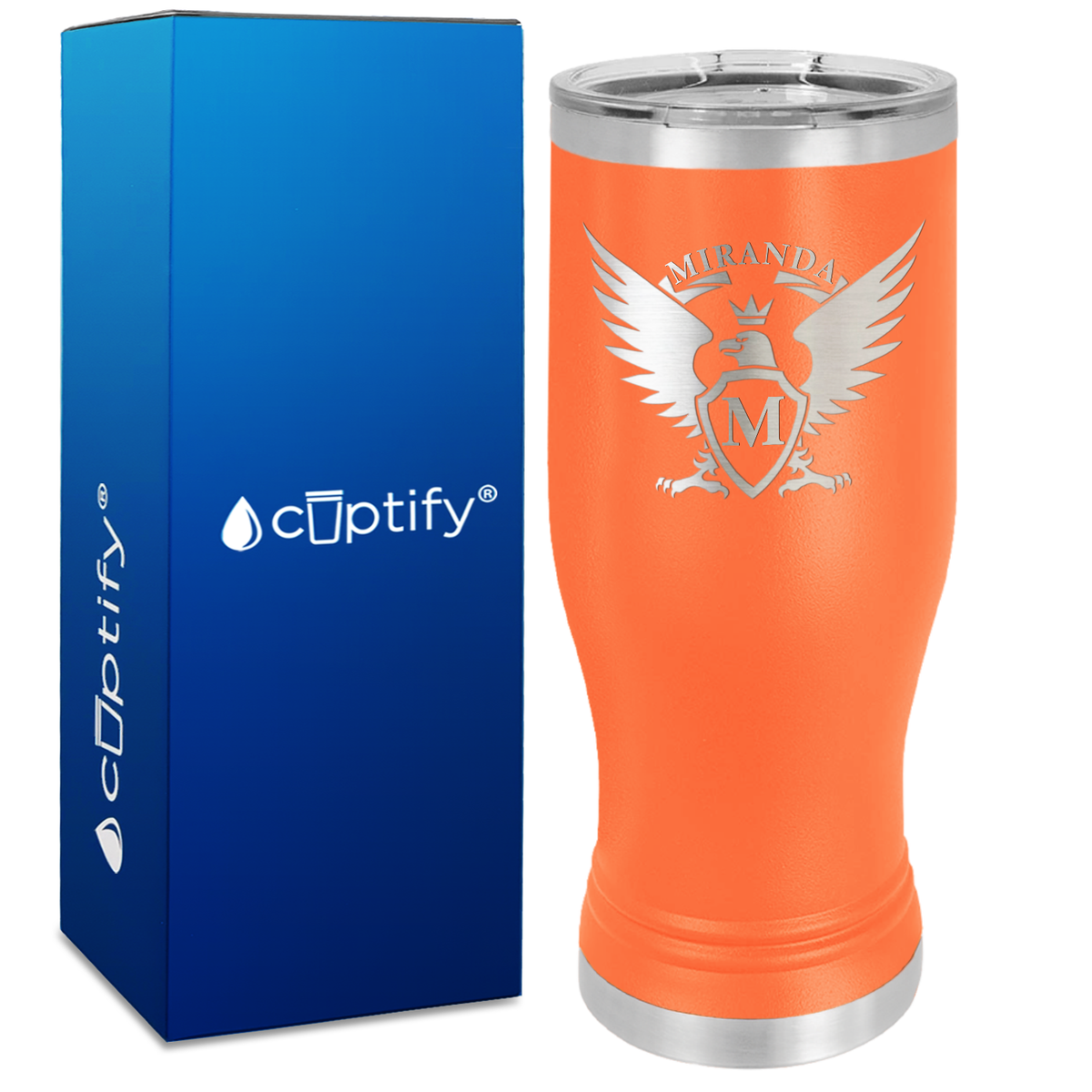 Personalized Eagle Engraved on 20oz Pilsner