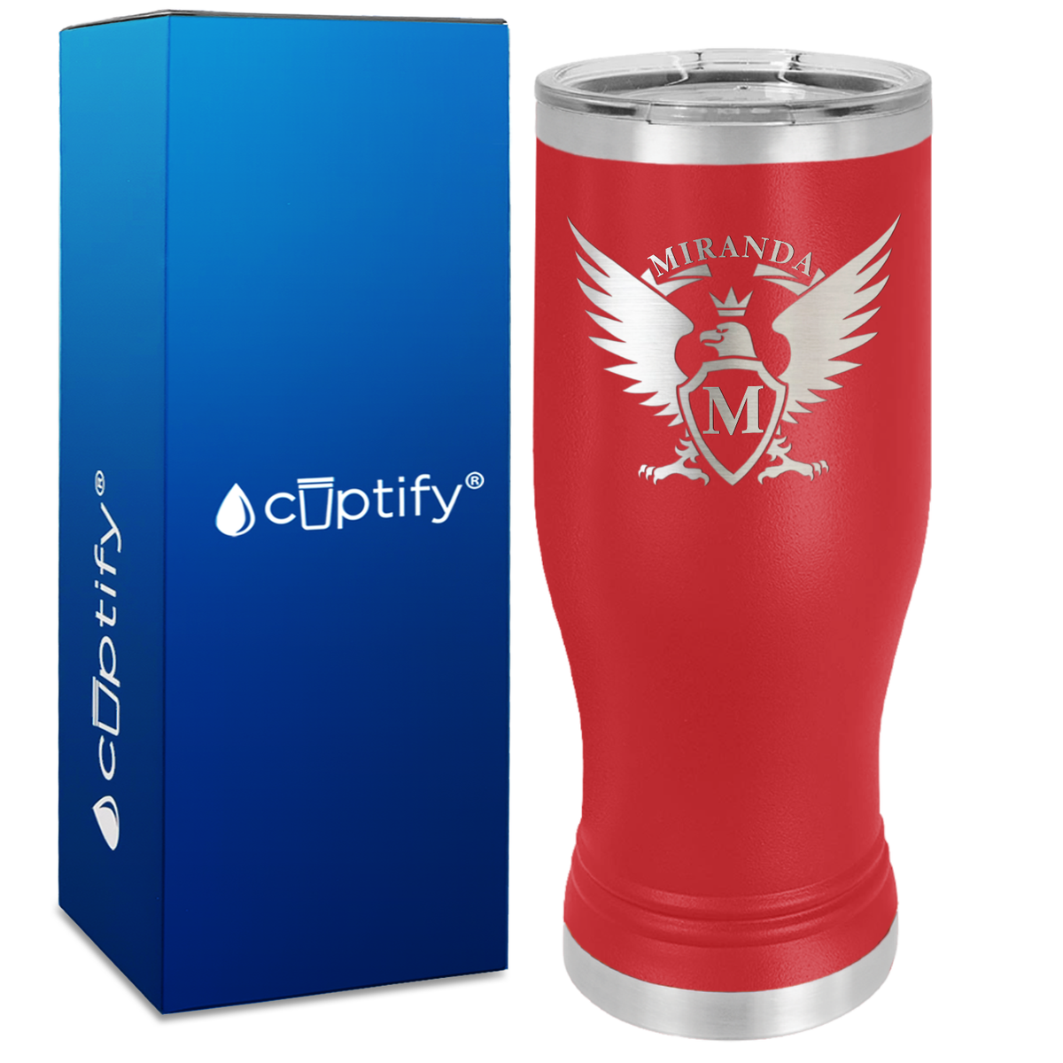 Personalized Eagle Engraved on 20oz Pilsner