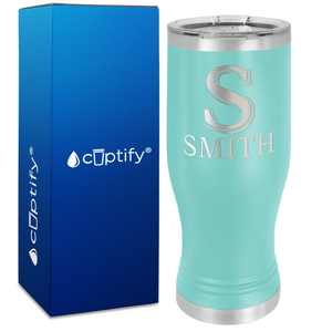 Personalized Monogram Initial and Name Engraved on 20oz Pilsner