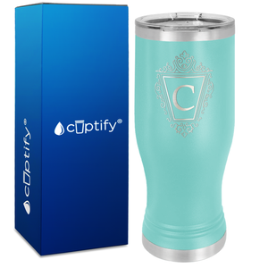 Personalized Classic Crest Engraved on 20oz Pilsner
