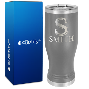 Personalized Monogram Initial and Name Engraved on 20oz Pilsner