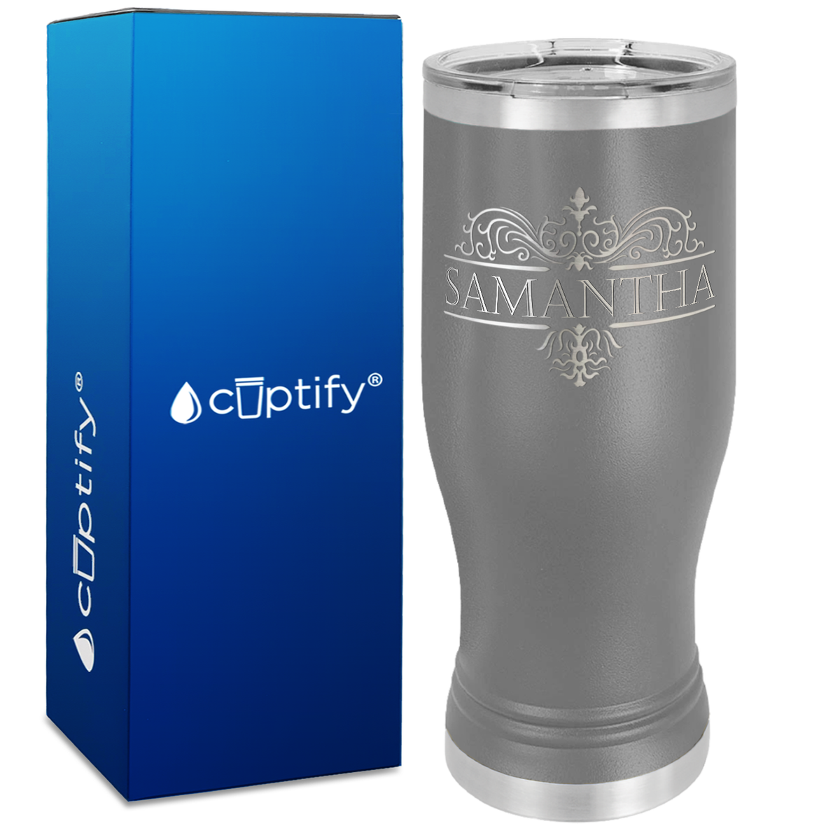 Personalized Vestige Design Engraved on 20oz Pilsner