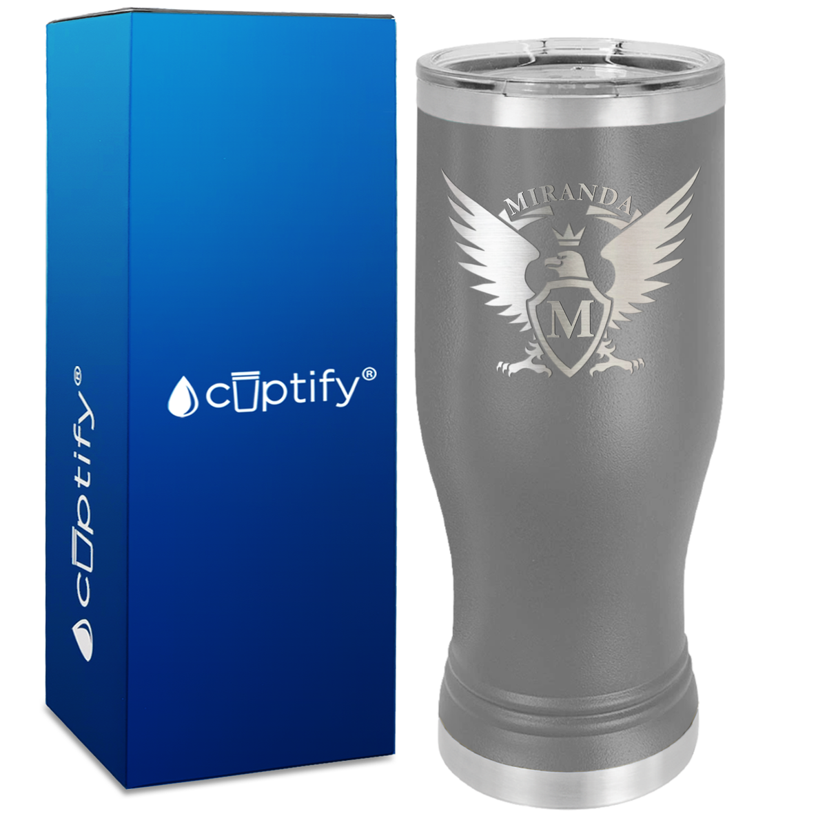 Personalized Eagle Engraved on 20oz Pilsner