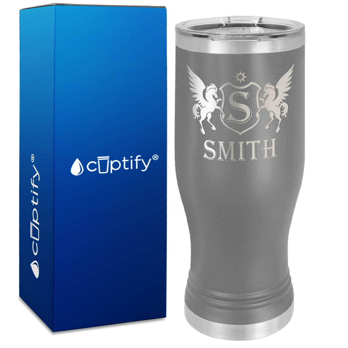 Personalized Pegasus Engraved on 20oz Pilsner