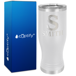 Personalized Monogram Initial and Name Engraved on 20oz Pilsner