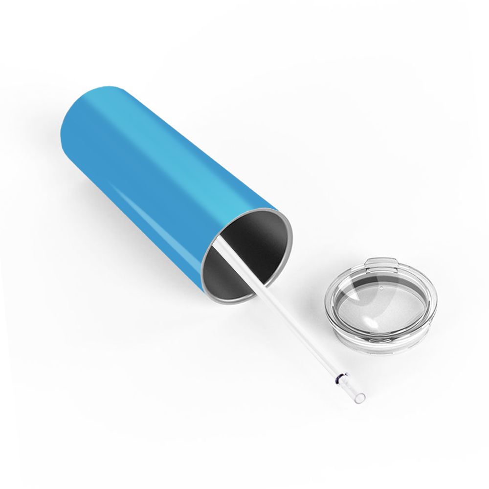 Personalized Engraved 20 oz Skinny 20oz Tumbler - Baby Blue Gloss