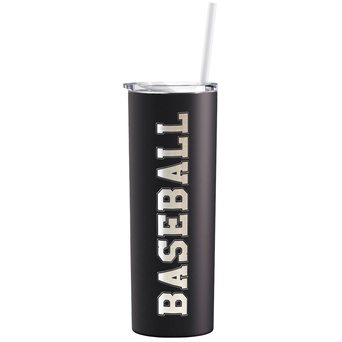 Baseball Laser Engraved on Stainless Steel Baseball Tumbler