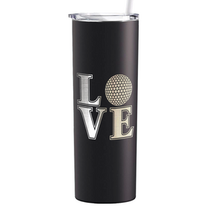 Love Golf Laser Engraved on Stainless Steel Golf Tumbler