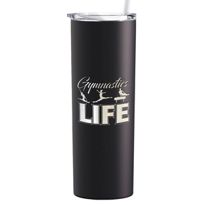 Gymnastics LIFE Silhouettes Laser Engraved on Stainless Steel Gymnastics Tumbler