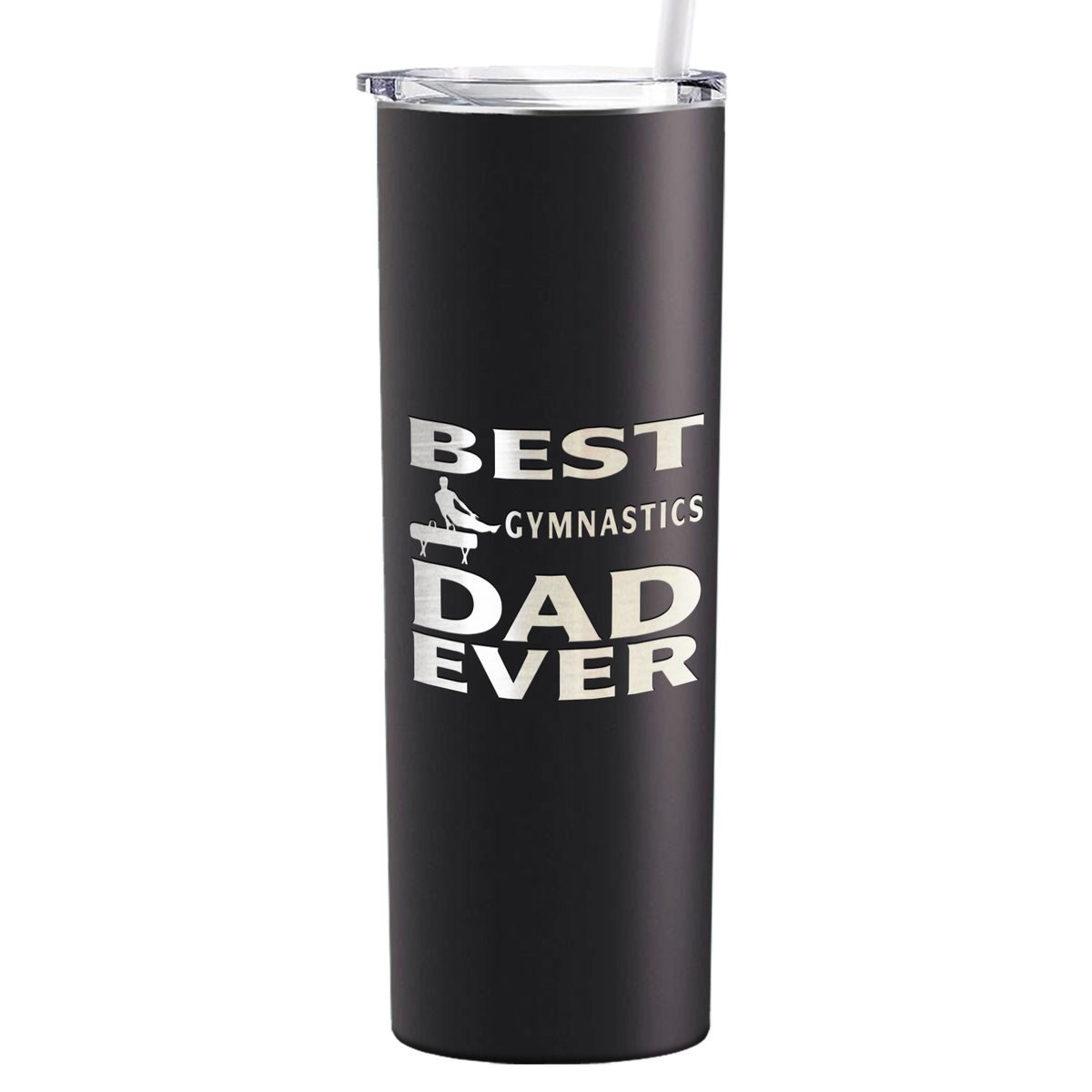 Best Gymnastics Dad Ever Laser Engraved on Stainless Steel Gymnastics Tumbler