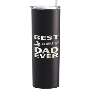 Best Gymnastics Dad Ever Laser Engraved on Stainless Steel Gymnastics Tumbler