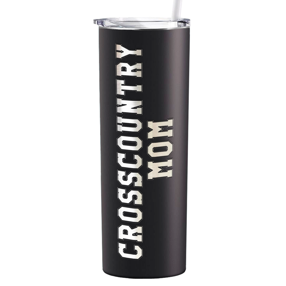 Cross Country Mom Laser Engraved on Stainless Steel Cross Country Tumbler