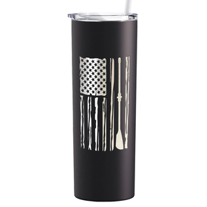 Crew American Flag Laser Engraved on Stainless Steel Crew Tumbler