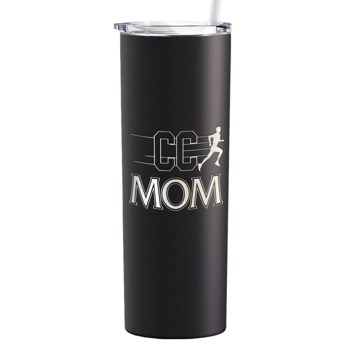 Cross Country Mom Laser Engraved on Stainless Steel Cross Country Tumbler