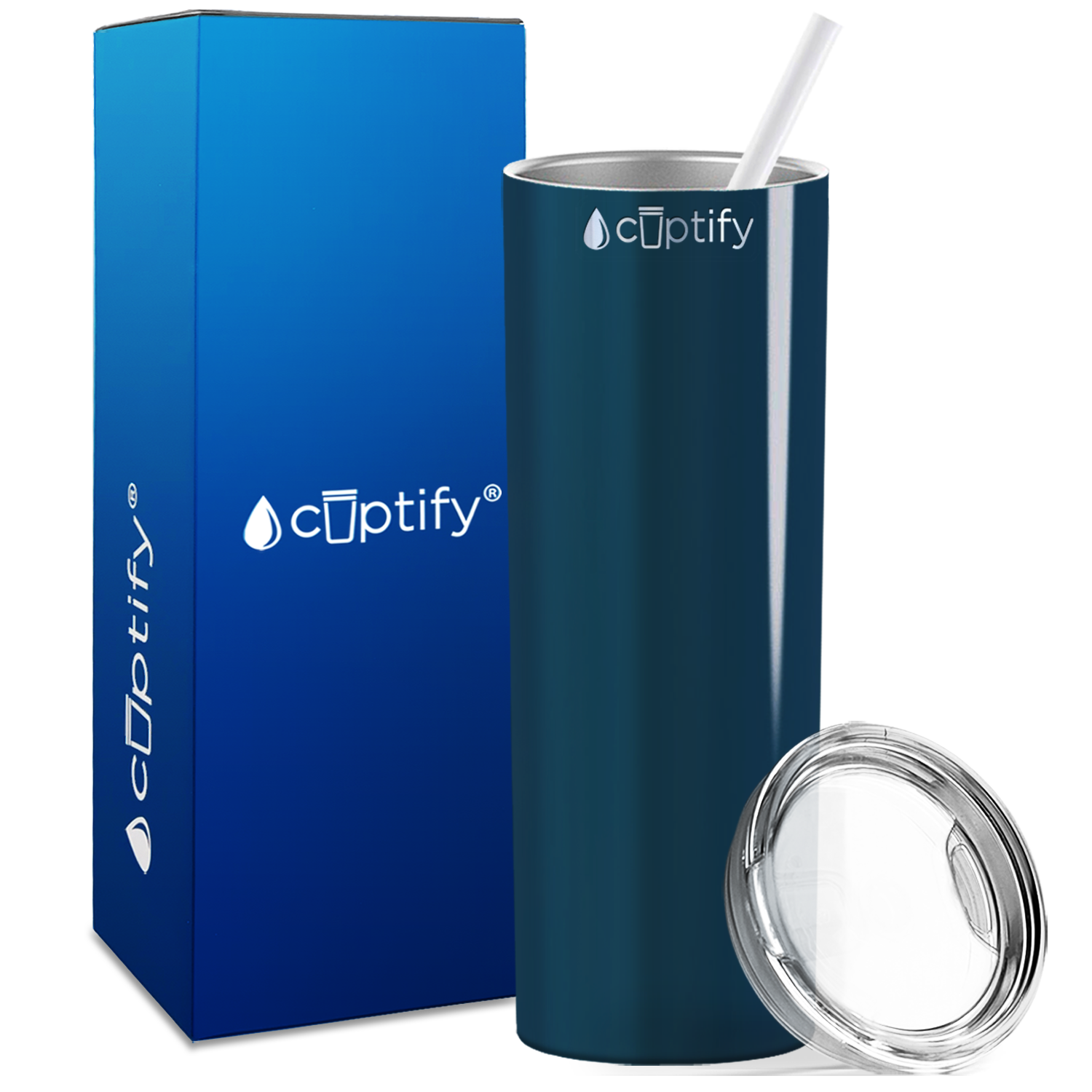  Blue Sea Gloss Skinny Tumbler