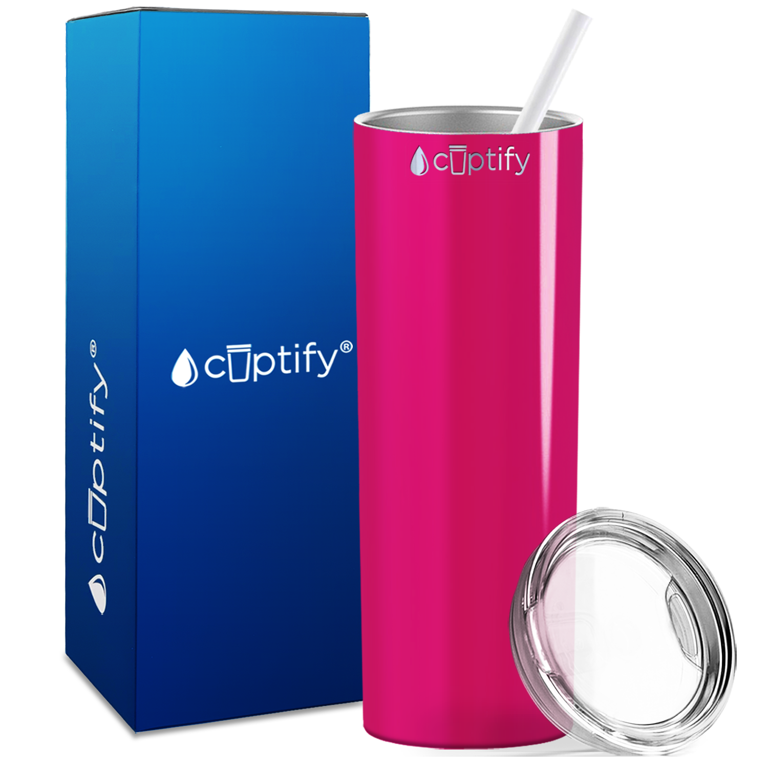  Pink Bright Gloss Skinny Tumbler