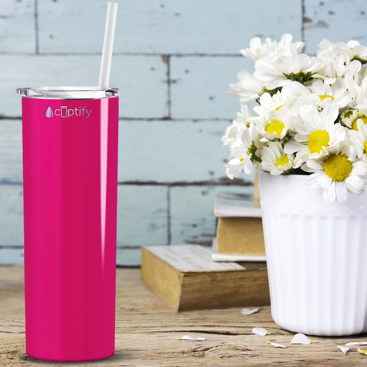  Pink Bright Gloss Skinny Tumbler