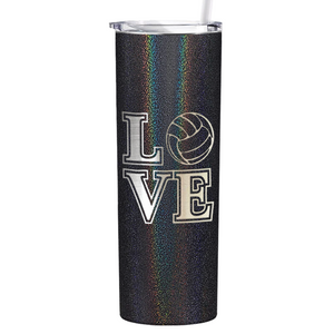 LOVE Volleyball Laser Engraved on Stainless Steel Volleyball Tumbler