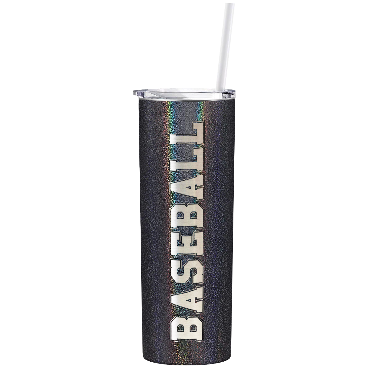 Baseball Laser Engraved on Stainless Steel Baseball Tumbler