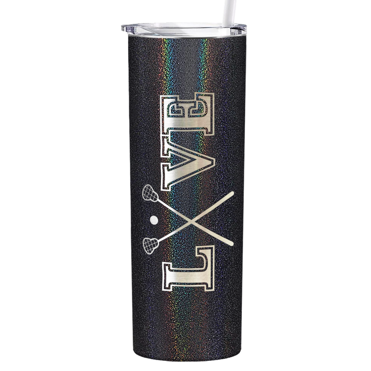 Lacrosse Love Laser Engraved on Stainless Steel Lacrosse Tumbler