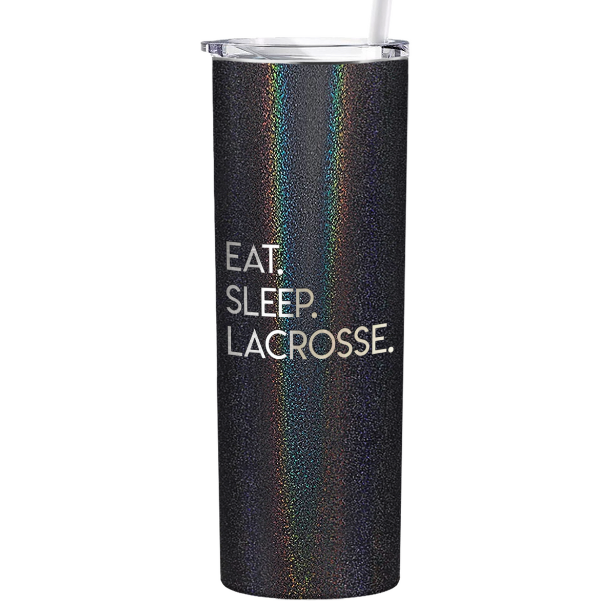 Eat Sleep Lacrosse Laser Engraved on Stainless Steel Lacrosse Tumbler
