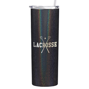 Lacrosse Sticks Laser Engraved on Stainless Steel Lacrosse Tumbler