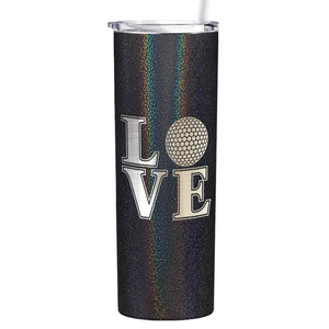 Love Golf Laser Engraved on Stainless Steel Golf Tumbler