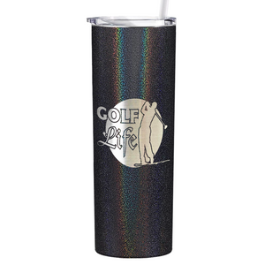 Golf Life Laser Engraved on Stainless Steel Golf Tumbler