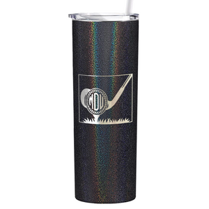 Personalized Monogrammed Golf Ball Laser Engraved on Stainless Steel Golf Tumbler