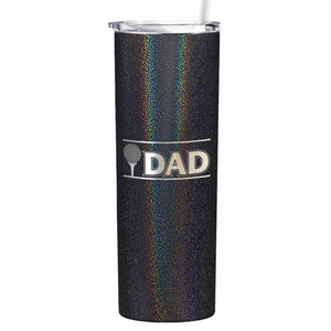 Golf Dad with Golf Ball Laser Engraved on Stainless Steel Golf Tumbler