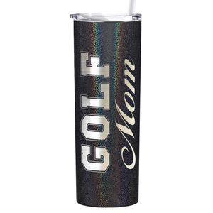 Golf Mom Laser Engraved on Stainless Steel Golf Tumbler