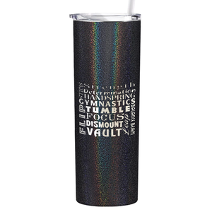 Gymnastics Strength and Focus Laser Engraved on Stainless Steel Gymnastics Tumbler