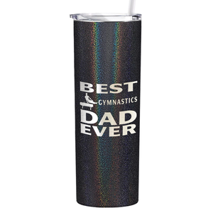 Best Gymnastics Dad Ever Laser Engraved on Stainless Steel Gymnastics Tumbler