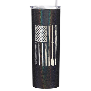 Crew American Flag Laser Engraved on Stainless Steel Crew Tumbler