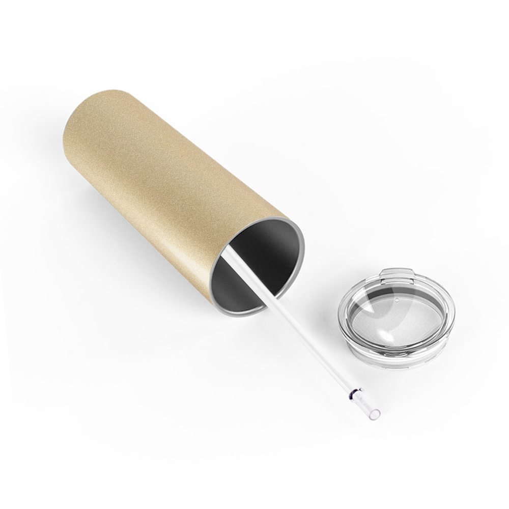  Gold Glitter Skinny Tumbler