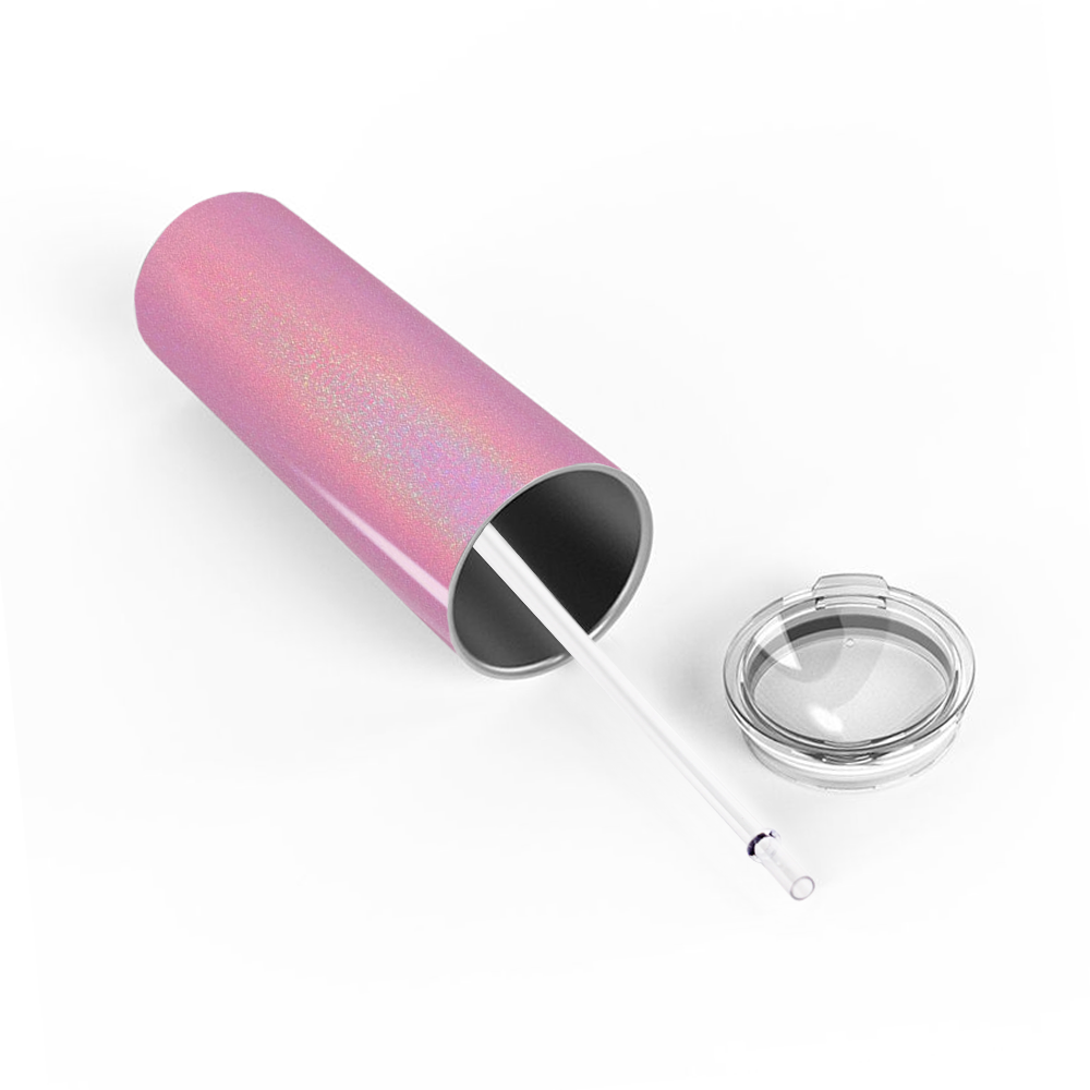  Pink Glitter Skinny Tumbler