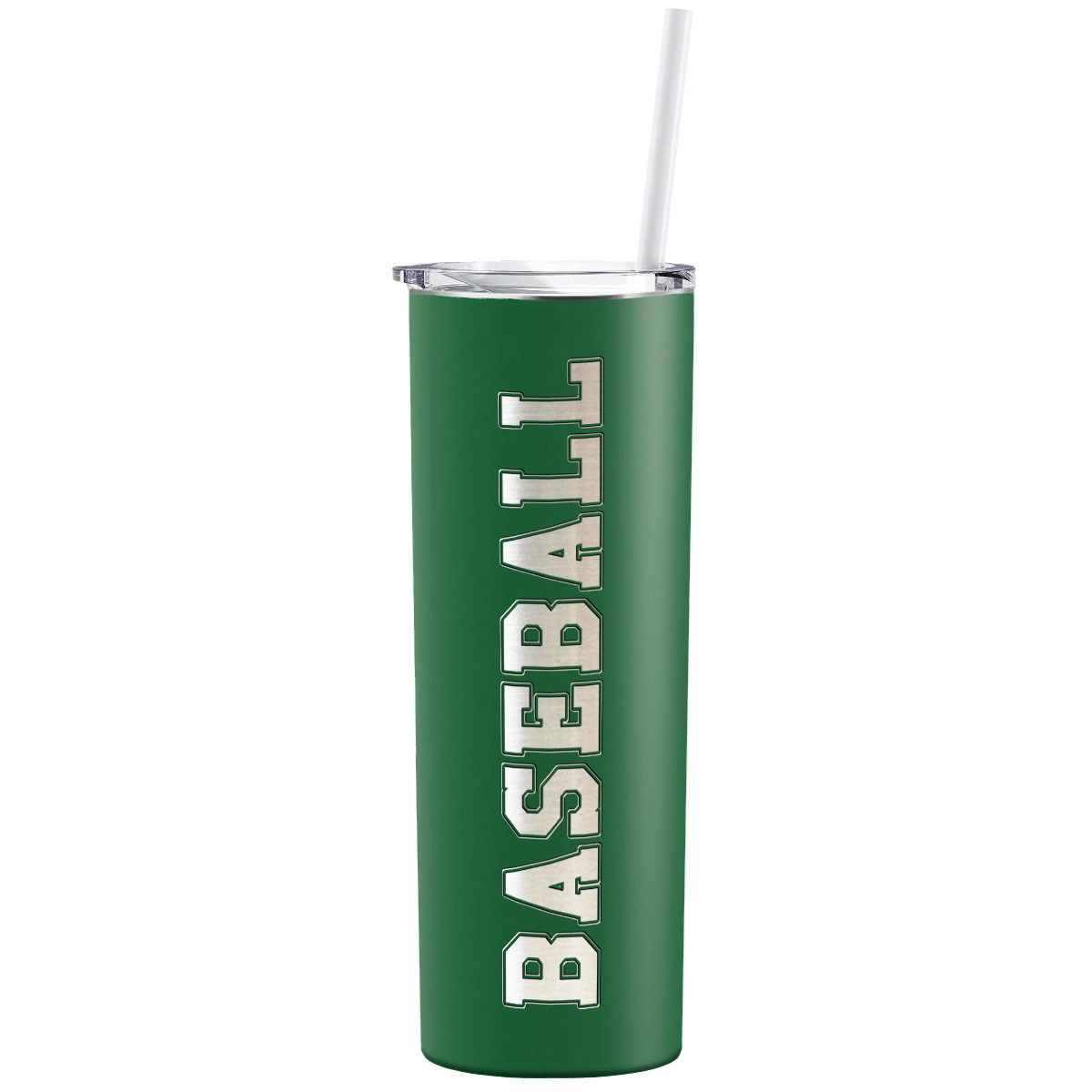 Baseball Laser Engraved on Stainless Steel Baseball Tumbler