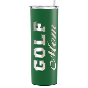 Golf Mom Laser Engraved on Stainless Steel Golf Tumbler