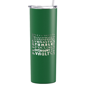 Gymnastics Strength and Focus Laser Engraved on Stainless Steel Gymnastics Tumbler