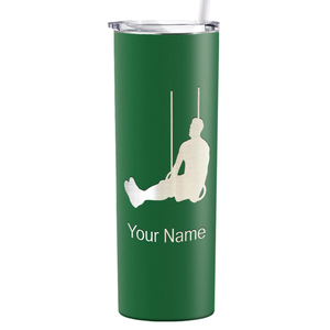 Personalized Male Gymnast Silhouette Laser Engraved on Stainless Steel Gymnastics Tumbler