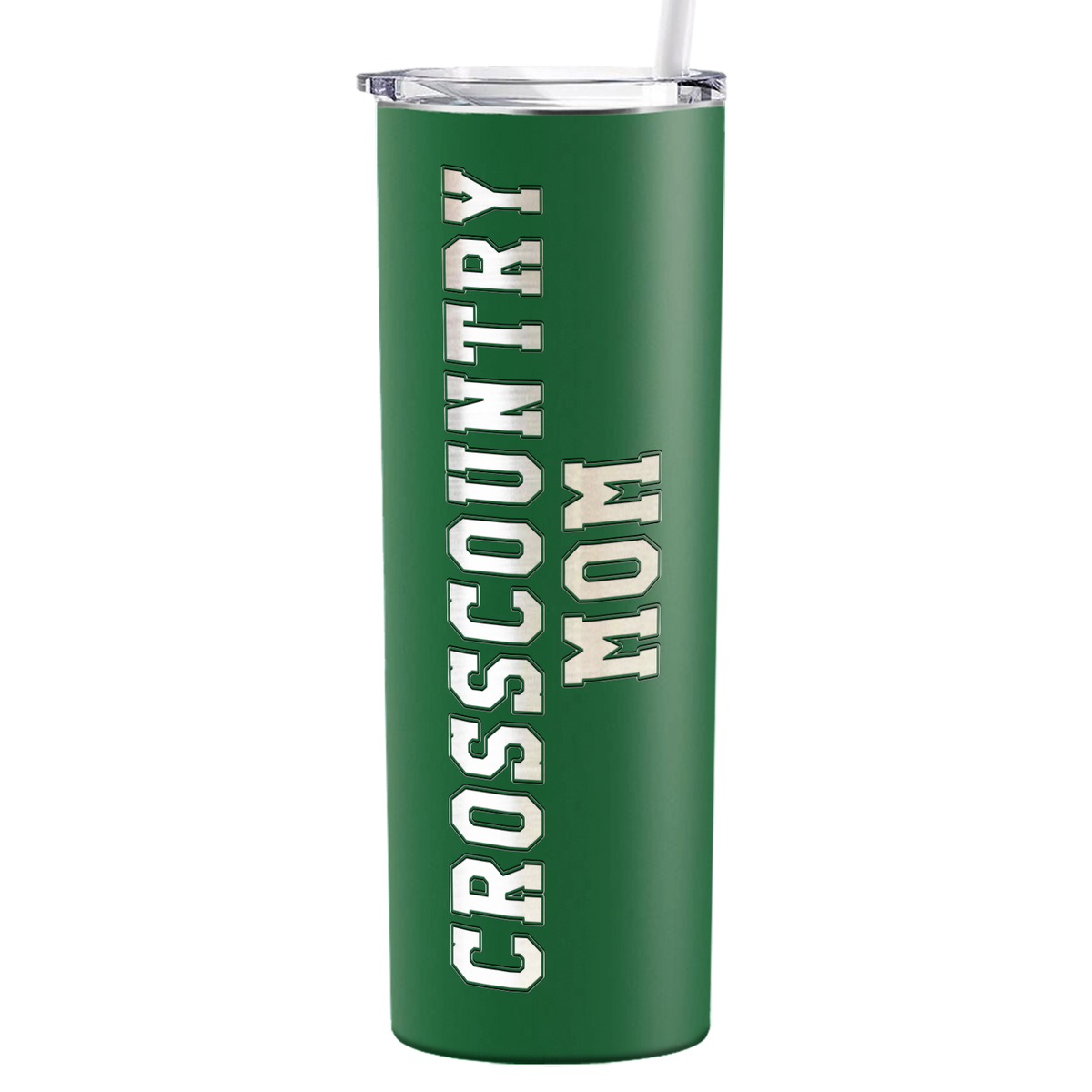 Cross Country Mom Laser Engraved on Stainless Steel Cross Country Tumbler