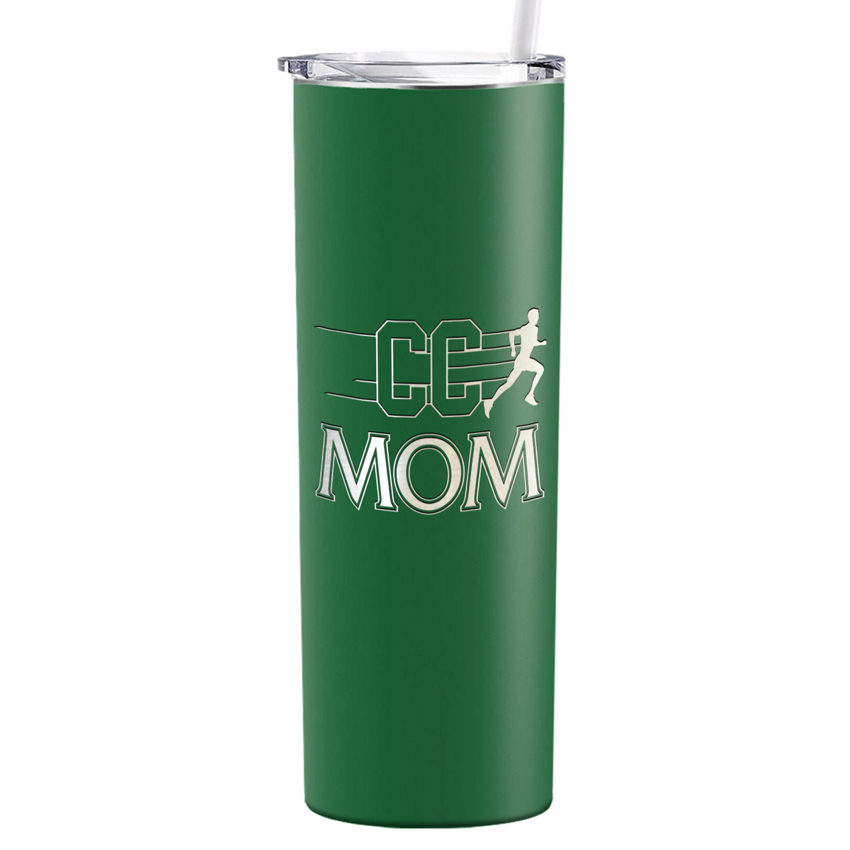 Cross Country Mom Laser Engraved on Stainless Steel Cross Country Tumbler