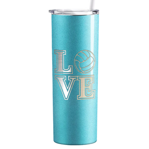 LOVE Volleyball Laser Engraved on Stainless Steel Volleyball Tumbler